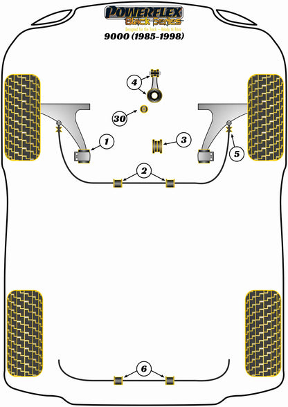 Smart (PFR68-107BLK) Rear Control Arm Outer Bush