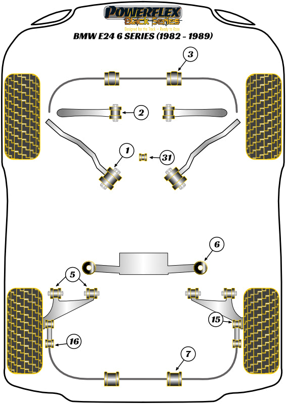 BMW (PFF5-801BLK) Front Upper Control Arm to Chassis Bush