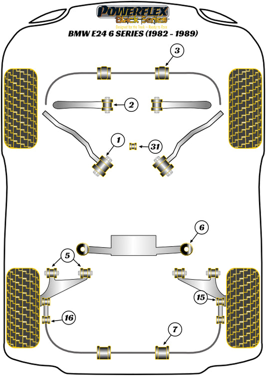 BMW (PFR5-504-19BLK) Front Anti Roll Bar Mounting Bush 19mm