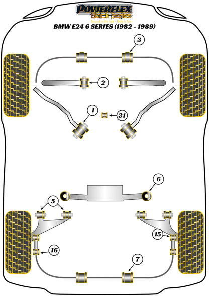 BMW (PFR5-504-18BLK) Front Anti Roll Bar Mounting Bush 18mm