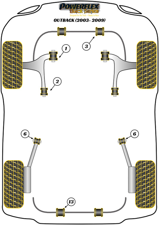 Subaru (PFR69-415BLK) Rear Diff Front Mounting Bush