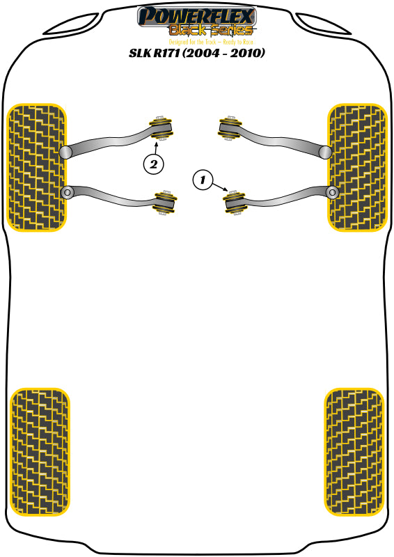 Mercedes-Benz (PFF40-501GBLK) Front Lower Arm Inner Bush Camber Adjustable