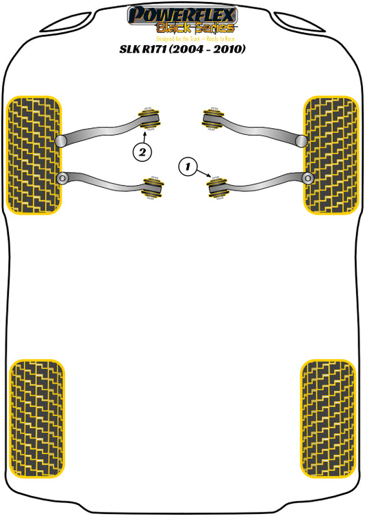 Mercedes-Benz (PFF40-501GBLK) Front Lower Arm Inner Bush Camber Adjustable