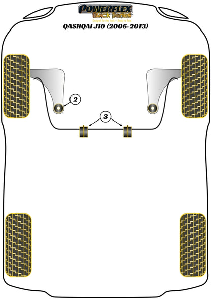 Nissan (PFF46-803-21BLK) Front Anti Roll Bar Bush 21mm