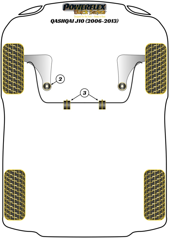 Nissan (PFF46-803-23BLK) Front Anti Roll Bar Bush 23mm