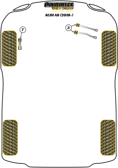Audi (PFF3-1203GBLK) Front Upper Control Arm Bush - Camber Adj