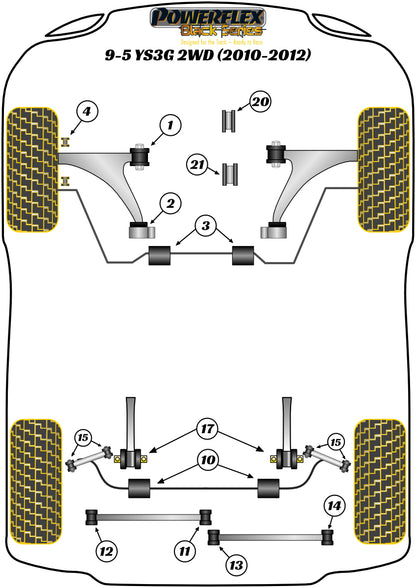 Saab (PFR80-1515BLK) Rear Toe Link Arm Bush