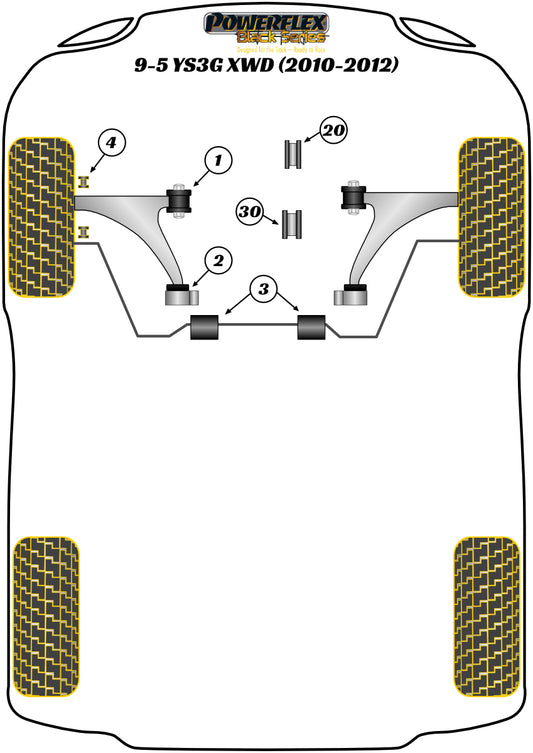 Saab (PFF80-1420BLK) Front Engine Mounting Insert