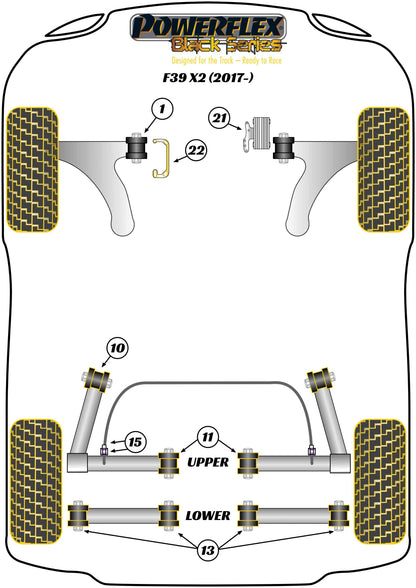 BMW (PFF5-1321BLK) Upper Engine Mount Insert Kit