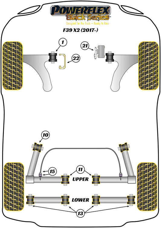 BMW (PFF5-1321BLK) Upper Engine Mount Insert Kit