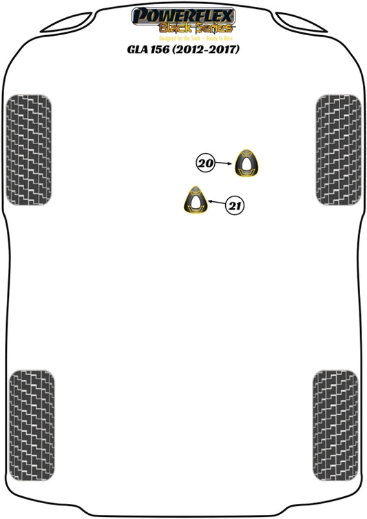 Mercedes-Benz (PFF40-121BLK) Lower Engine Mount Insert