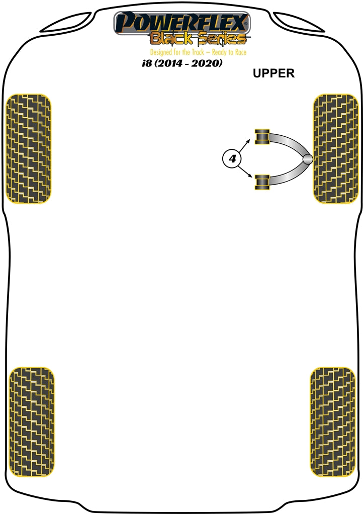 BMW (PFF5-6004BLK) Front Upper Wishbone Bush