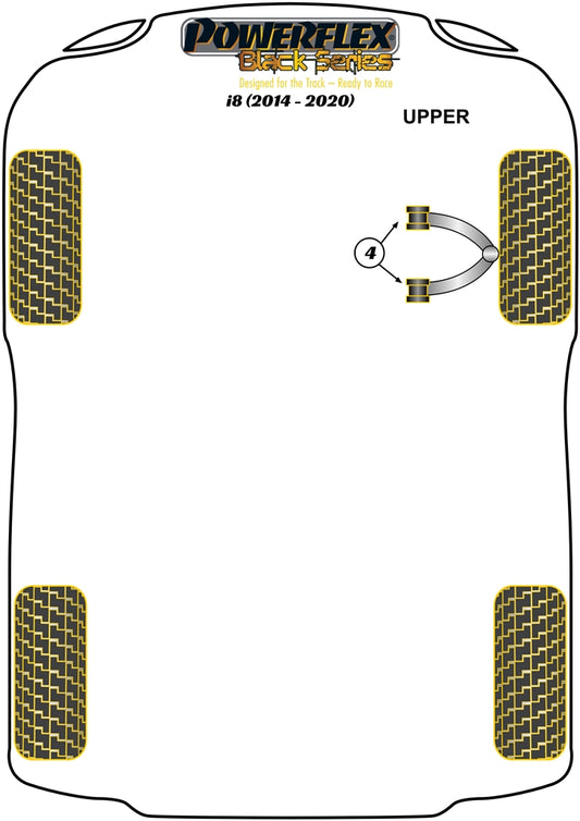 BMW (PFF5-6004GBLK) Front Upper Wishbone Bush Camber Adjustable