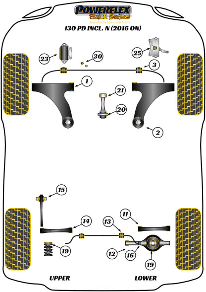 Hyundai (PFF26-130BLK) Gear Shift Cable Bush Kit
