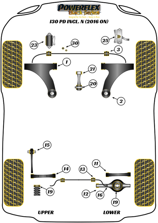 Hyundai (PFF26-130BLK) Gear Shift Cable Bush Kit