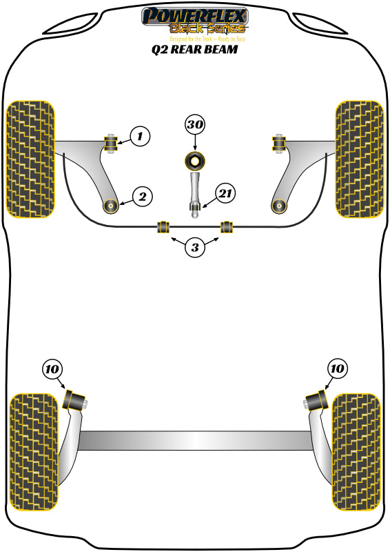 Audi (PFR85-810BLK) Rear Beam Mounting Bush