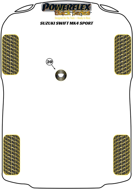 Suzuki (PFF73-520BLK) Lower Engine Mount Insert