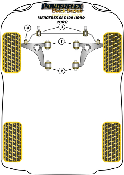 Mercedes-Benz (PFF40-402BLK) Front Arm Rear Bush