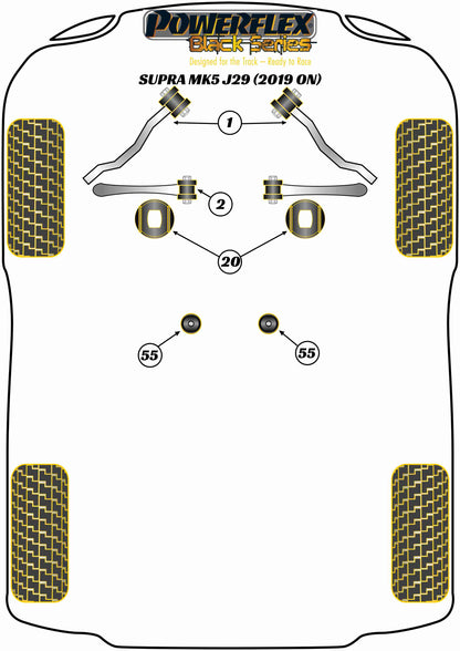 Toyota (PFF5-5452BLK) Engine Mount Insert