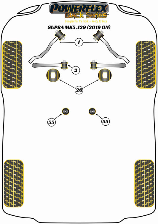 Toyota (PFF5-5452BLK) Engine Mount Insert