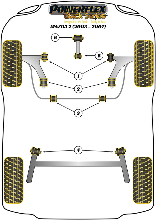 Mazda (PFF19-2002BLK) Lower Engine Mount Small Bush 30mm Oval Bracket