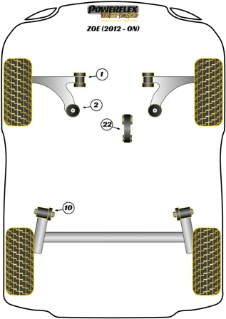 Renault (PFF60-501BLK) Front Arm Front Bush