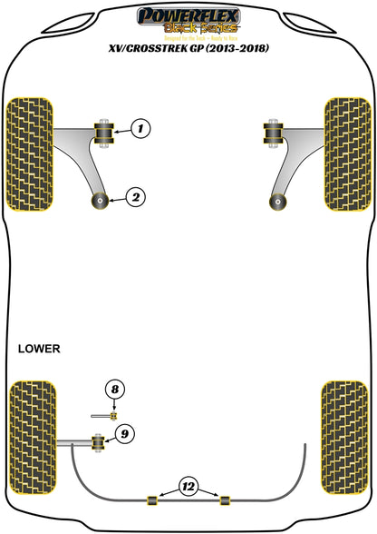 Subaru (PFF69-501BLK) Front Arm Front Bush