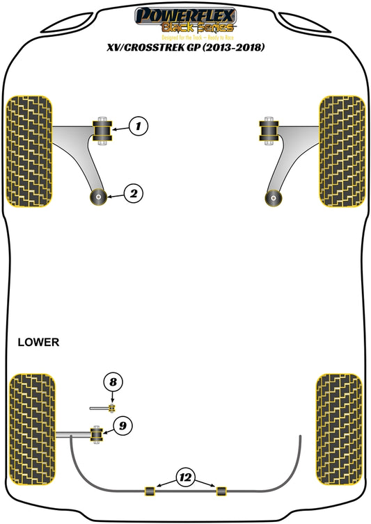 Subaru (PFF69-501BLK) Front Arm Front Bush