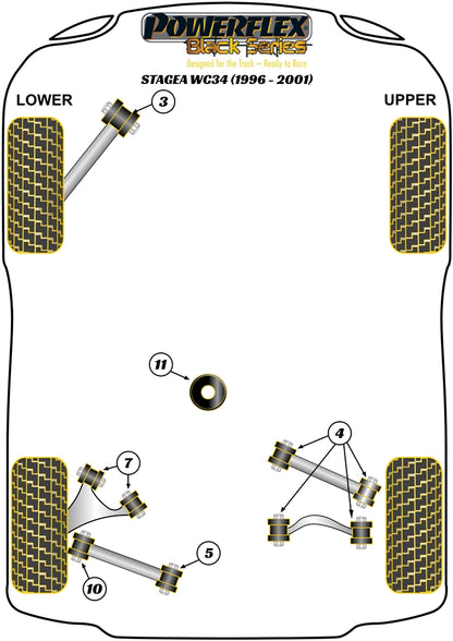 Nissan (PFR46-210BLK) Rear Lower Control Arm Bush