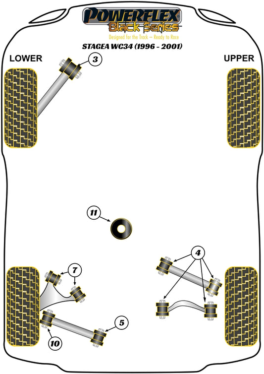 Nissan (PFR46-210BLK) Rear Lower Control Arm Bush