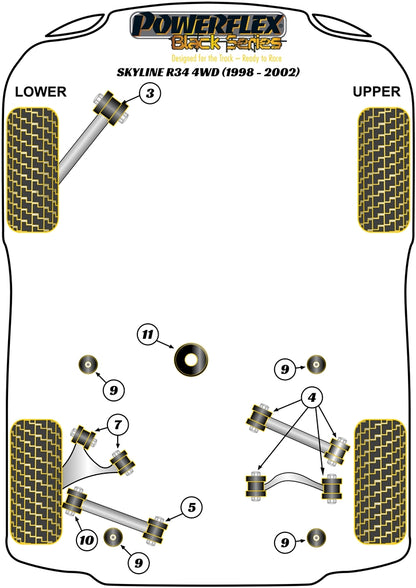 Nissan (PFR46-212BLK) Rear Subframe Mounting Bush