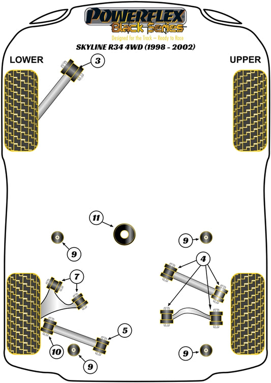 Nissan (PFR46-212BLK) Rear Subframe Mounting Bush