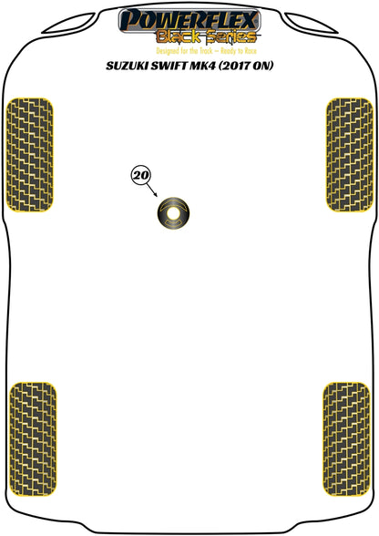 Suzuki (PFF73-523BLK) Lower Engine Mount Insert