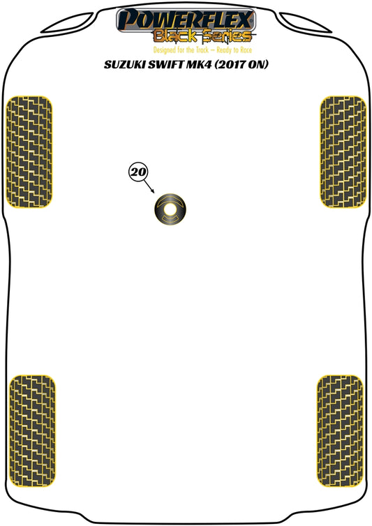 Suzuki (PFF73-523BLK) Lower Engine Mount Insert