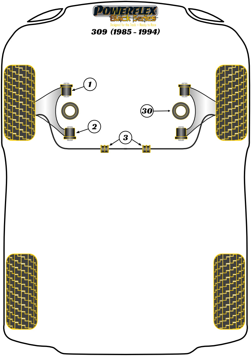 Peugeot (PFF50-215-20BLK) Anti Roll Bar Bush 20mm