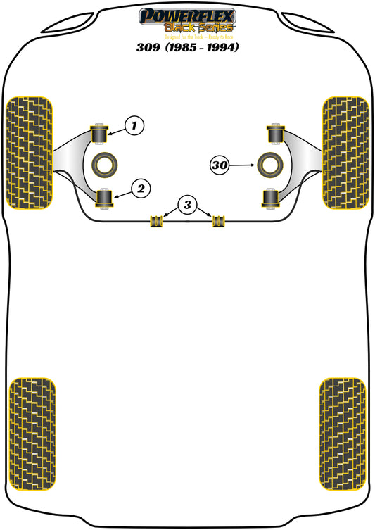 Peugeot (PFF50-215-20BLK) Anti Roll Bar Bush 20mm