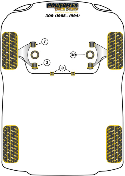 Peugeot (PFF50-215-22BLK) Anti Roll Bar Bush 22mm