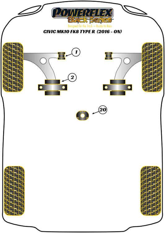 Honda (PFF25-1120BLK) Lower Torque Mount Insert