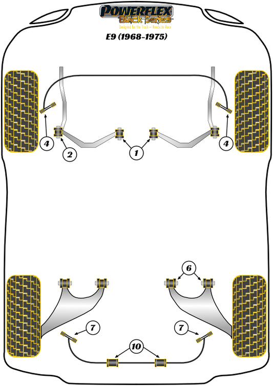 BMW (PFR5-1610-16BLK) Rear Anti Roll Bar Bush 16mm