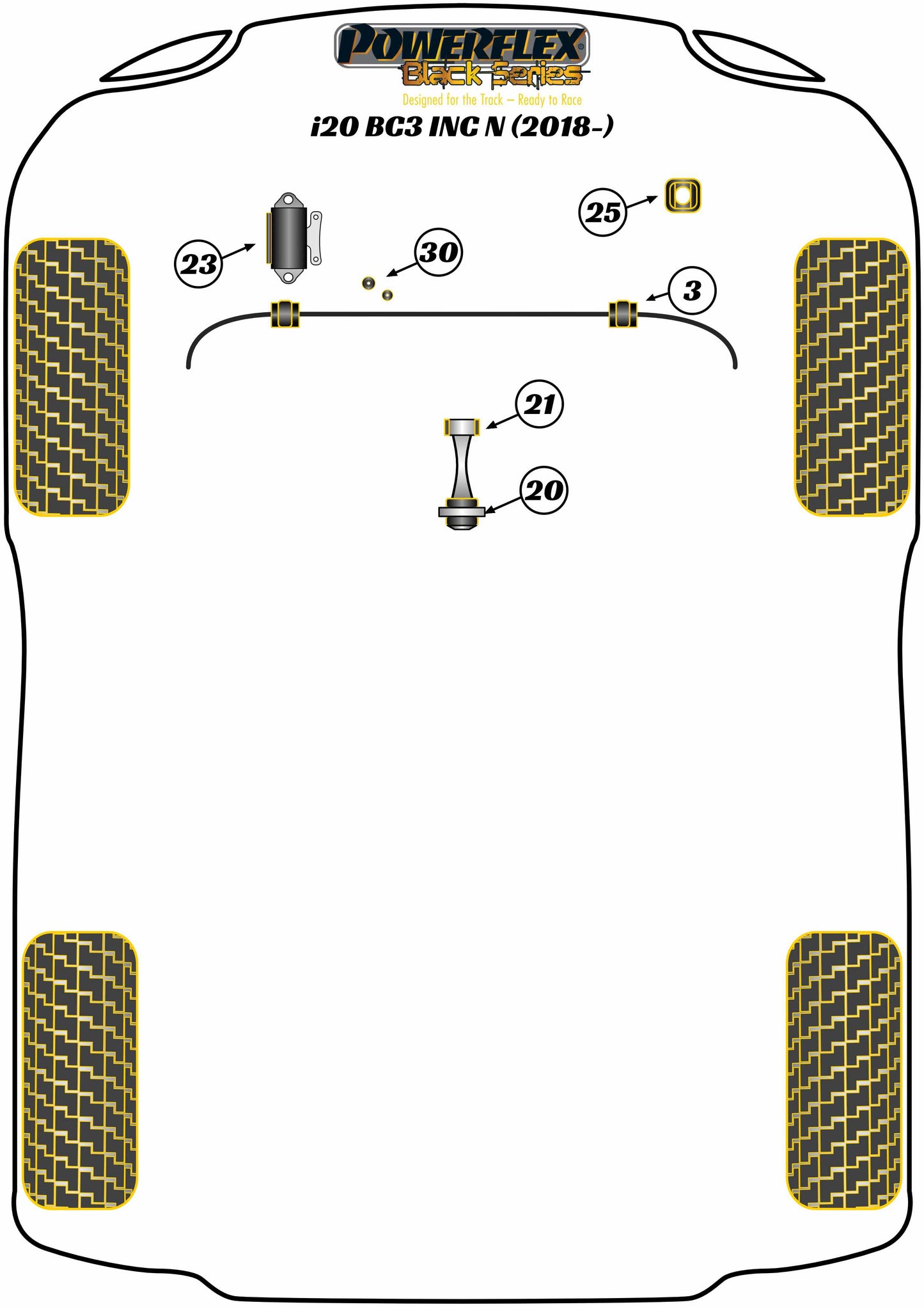 Hyundai (PFF26-121-12BLK) Lower Torque Mount Small Bush 12mm