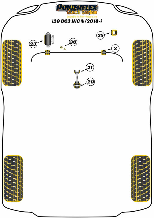 Hyundai (PFF26-121-12BLK) Lower Torque Mount Small Bush 12mm