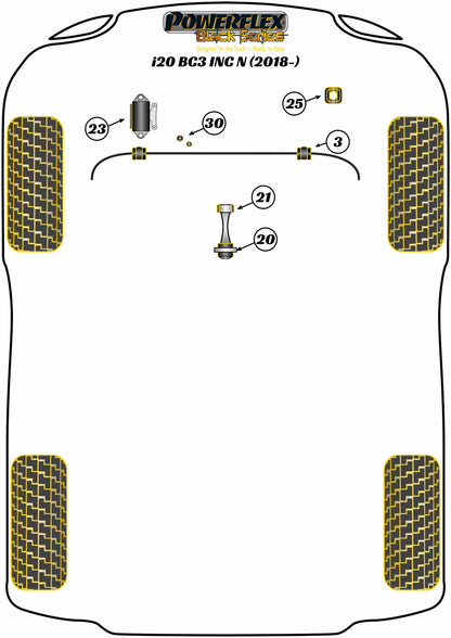 Hyundai (PFF26-225BLK) Upper Engine Mount Bush Insert