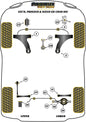 Kia (PFR26-119BLK) Rear Upper and Lower Spring Isolator Pads