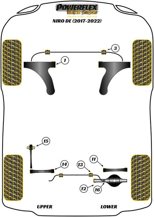 Kia (PFR26-114BLK) Rear Upper Control Arm Bush