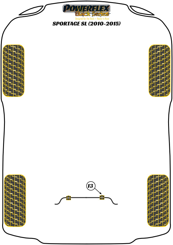 Kia (PFR26-113-19.3BLK) Rear Anti Roll Bar Bush 19.3mm