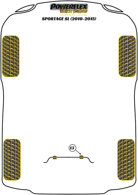 Kia (PFR26-113-19.3BLK) Rear Anti Roll Bar Bush 19.3mm