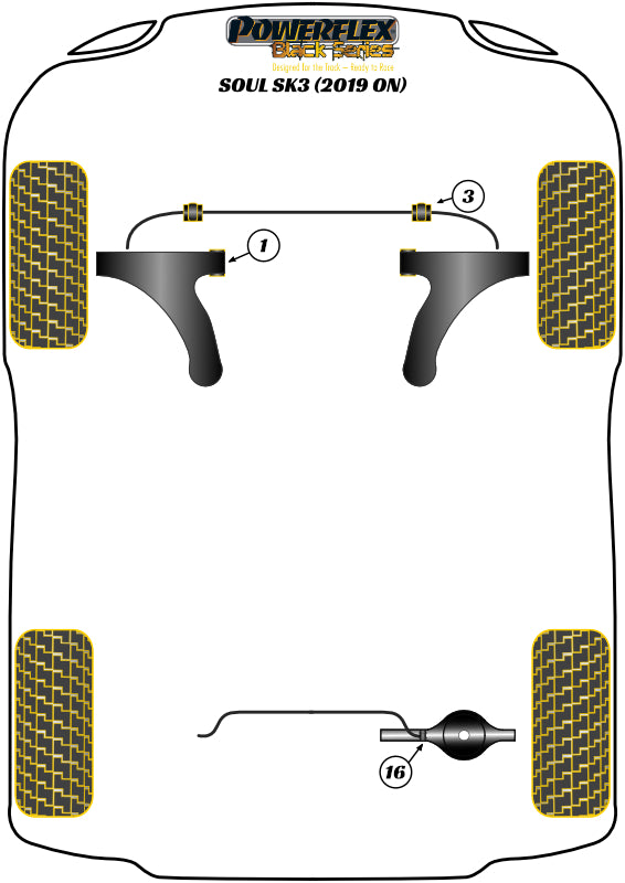 Kia (PFF26-101BLK) Front Wishbone Front Bush