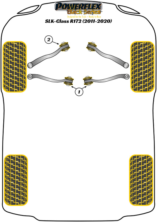 Mercedes-Benz (PFF40-701BLK) Front Lower Arm Inner Bush