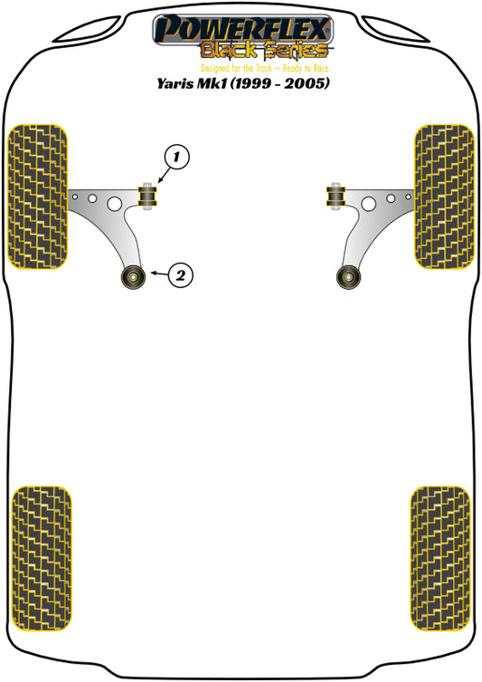 Toyota (PFF12-701BLK) Front Wishbone Front Bush