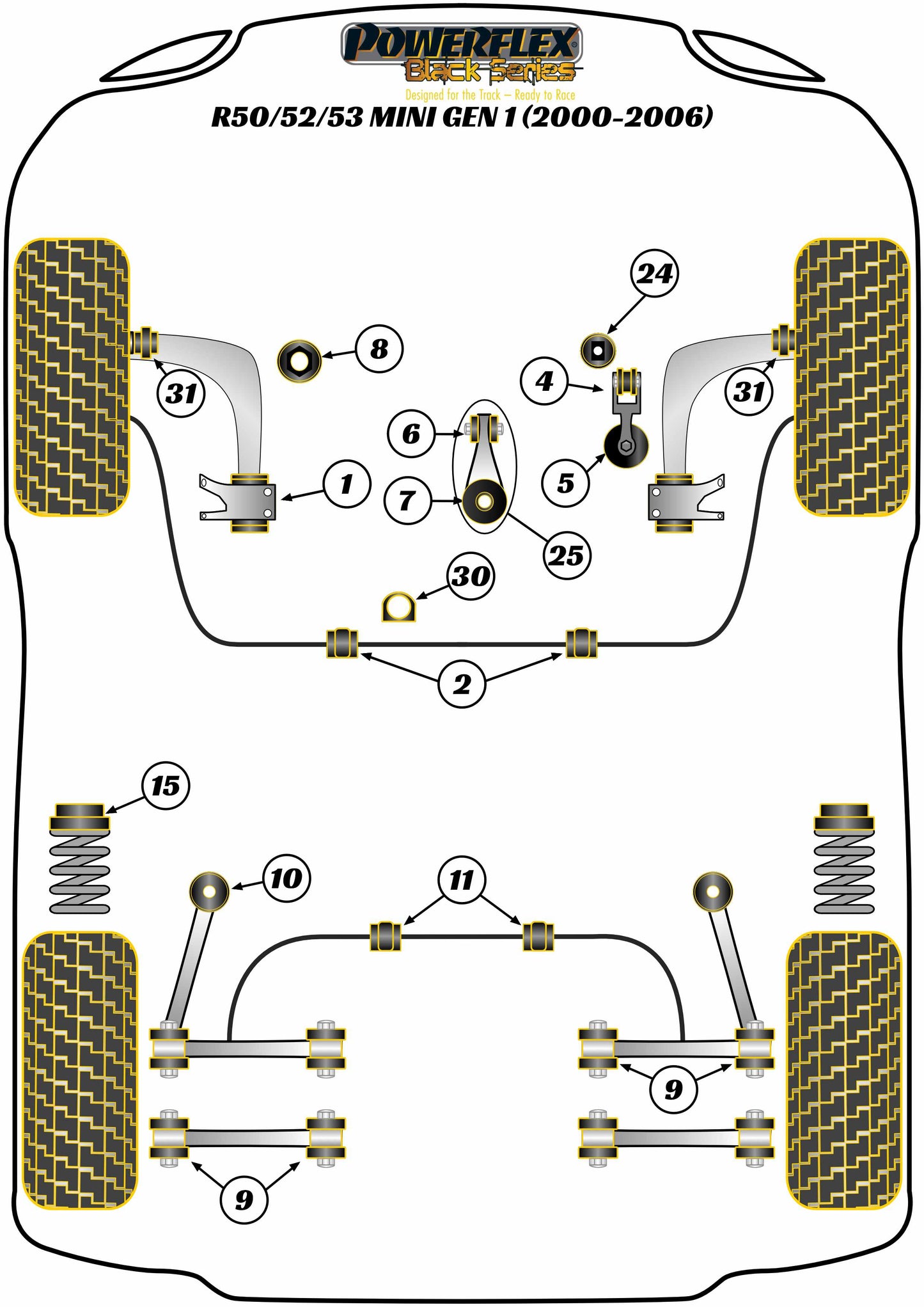 Mini (PFF5-105BLK) Upper Engine Mount Insert